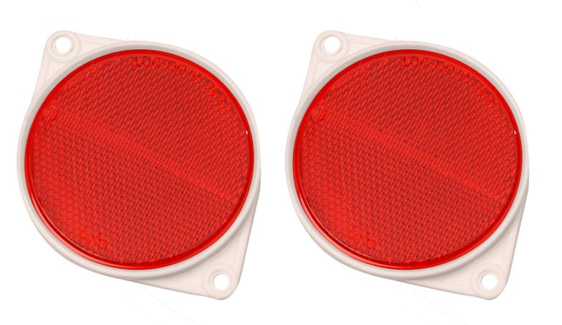 Hy-Ko Carded Reflectors, High Visibility Light Reflective Markers for Driveway, Mailbox Post, Garbage Cans, & More, Night Driving Safety Tools for Home